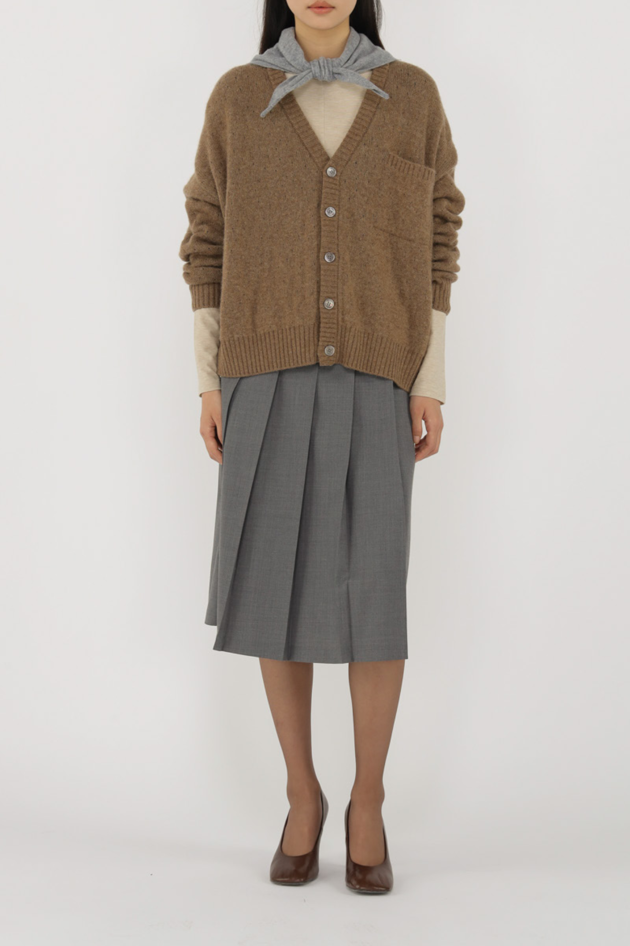 Lazy Style Cardigan TMO25AWKN08BRO