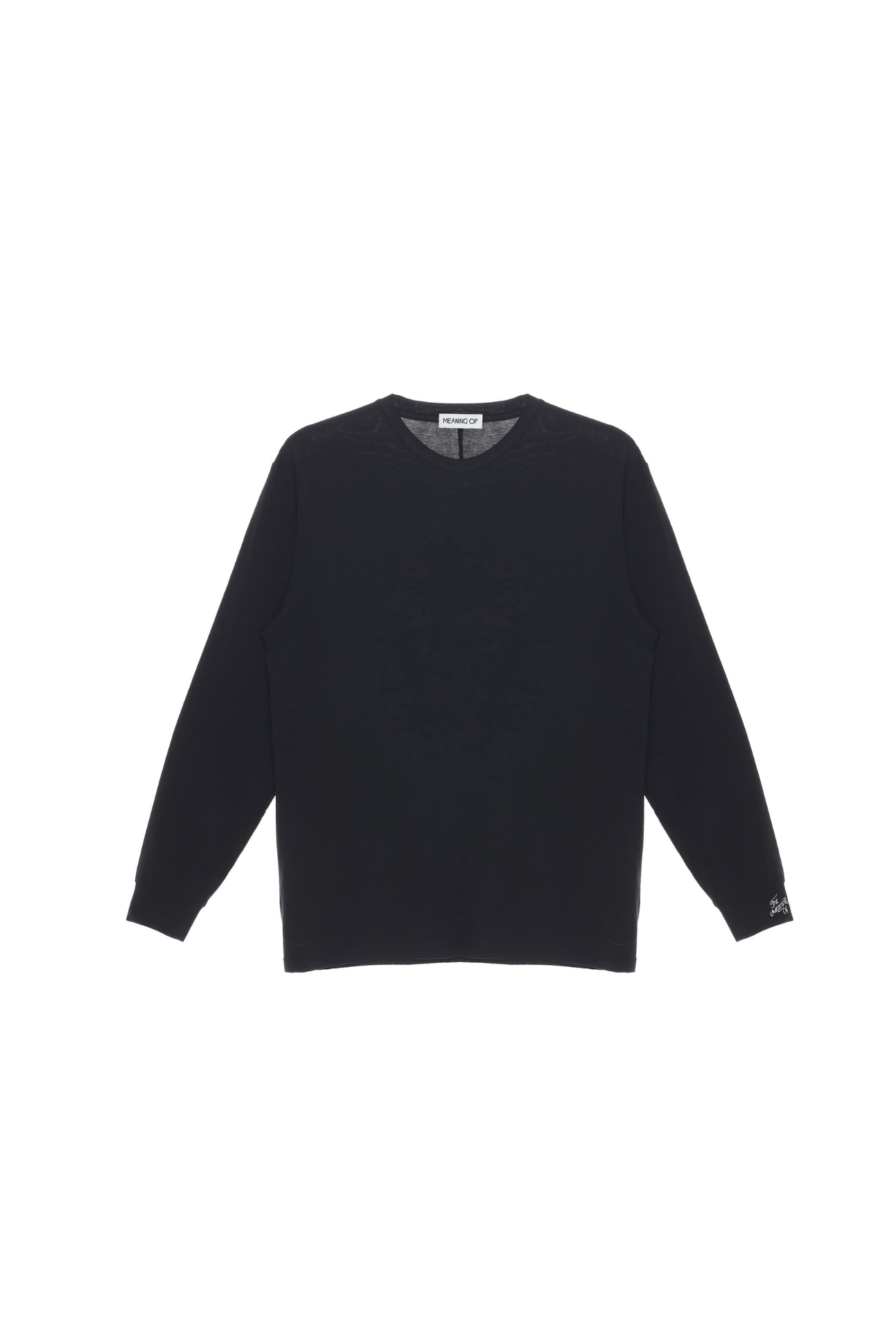 Oversize Round Neck Long Sleeve T-Shirt TMO25AWLT03BLK