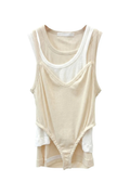 Alainpaul ribbed layered-effect tank top