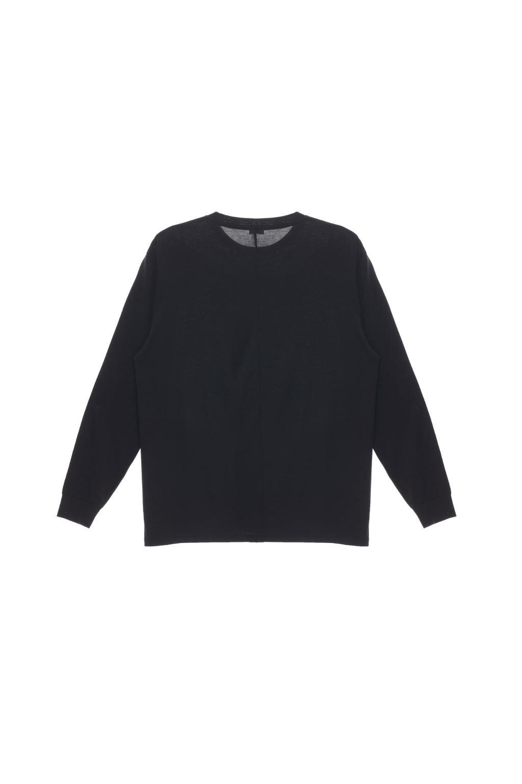 Oversize Round Neck Long Sleeve T-Shirt TMO25AWLT03BLK