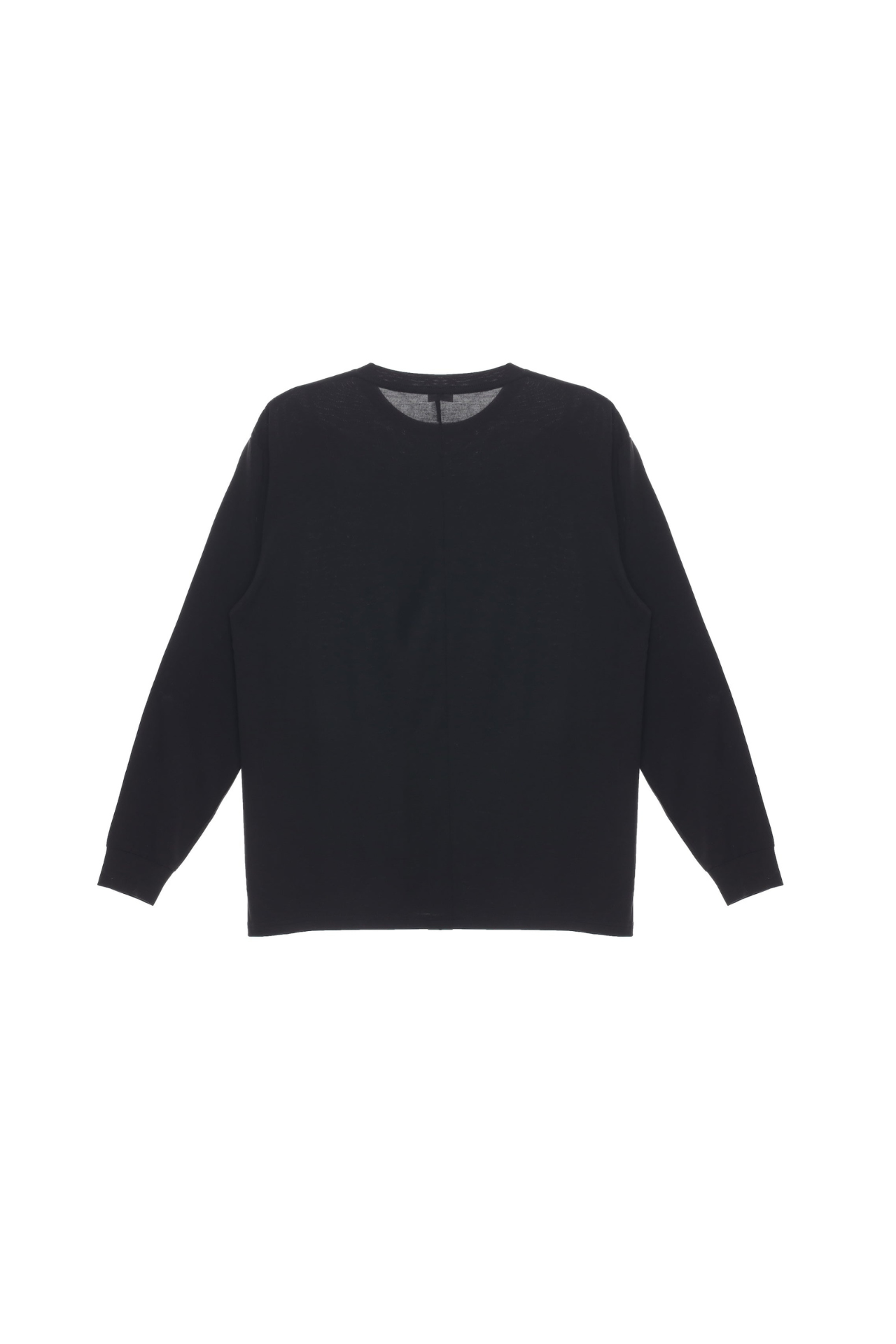 Oversize Round Neck Long Sleeve T-Shirt TMO25AWLT03BLK