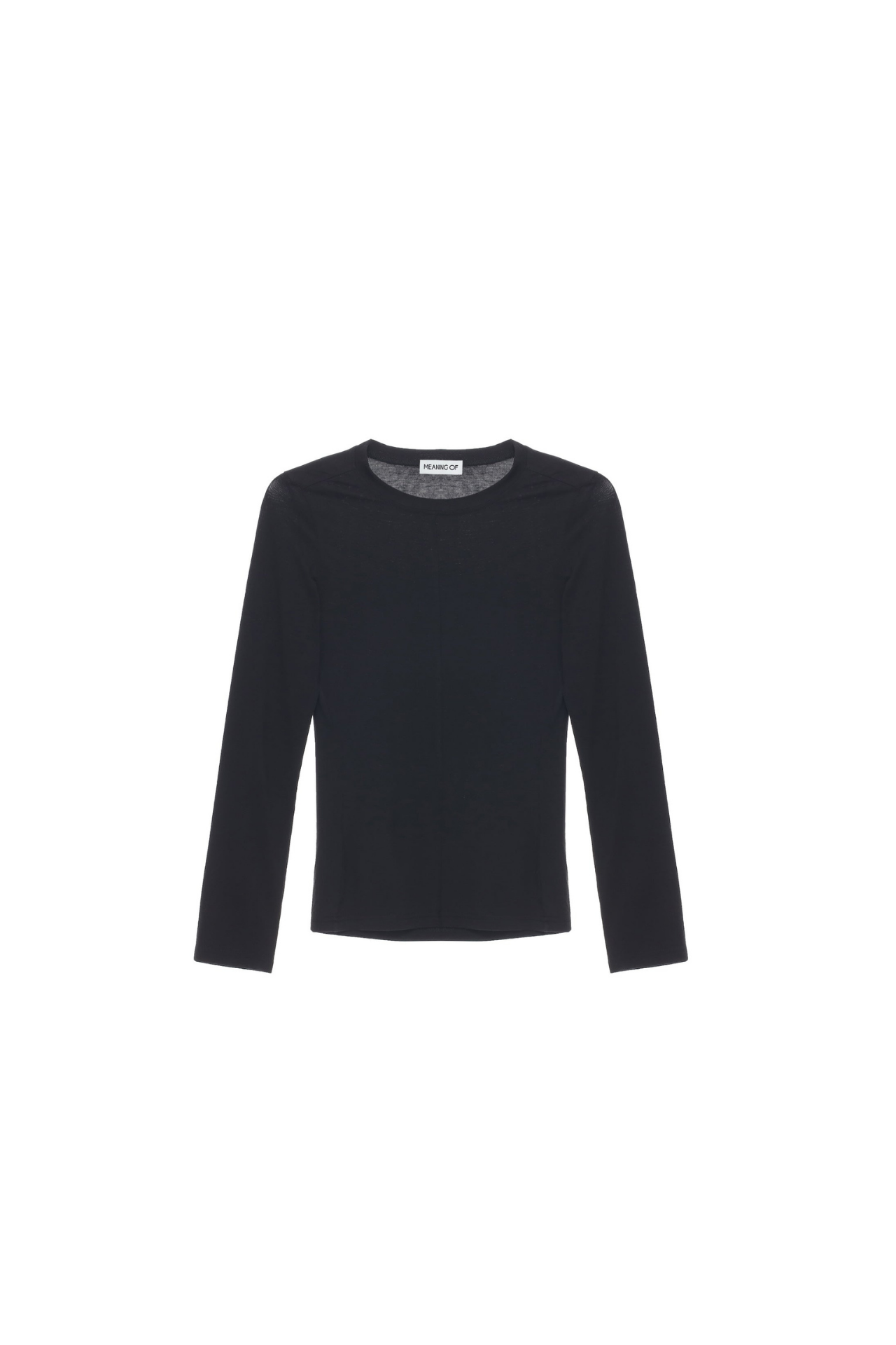 Slim Round Neck Long Sleeve T-Shirt TMO25AWLT02BLK