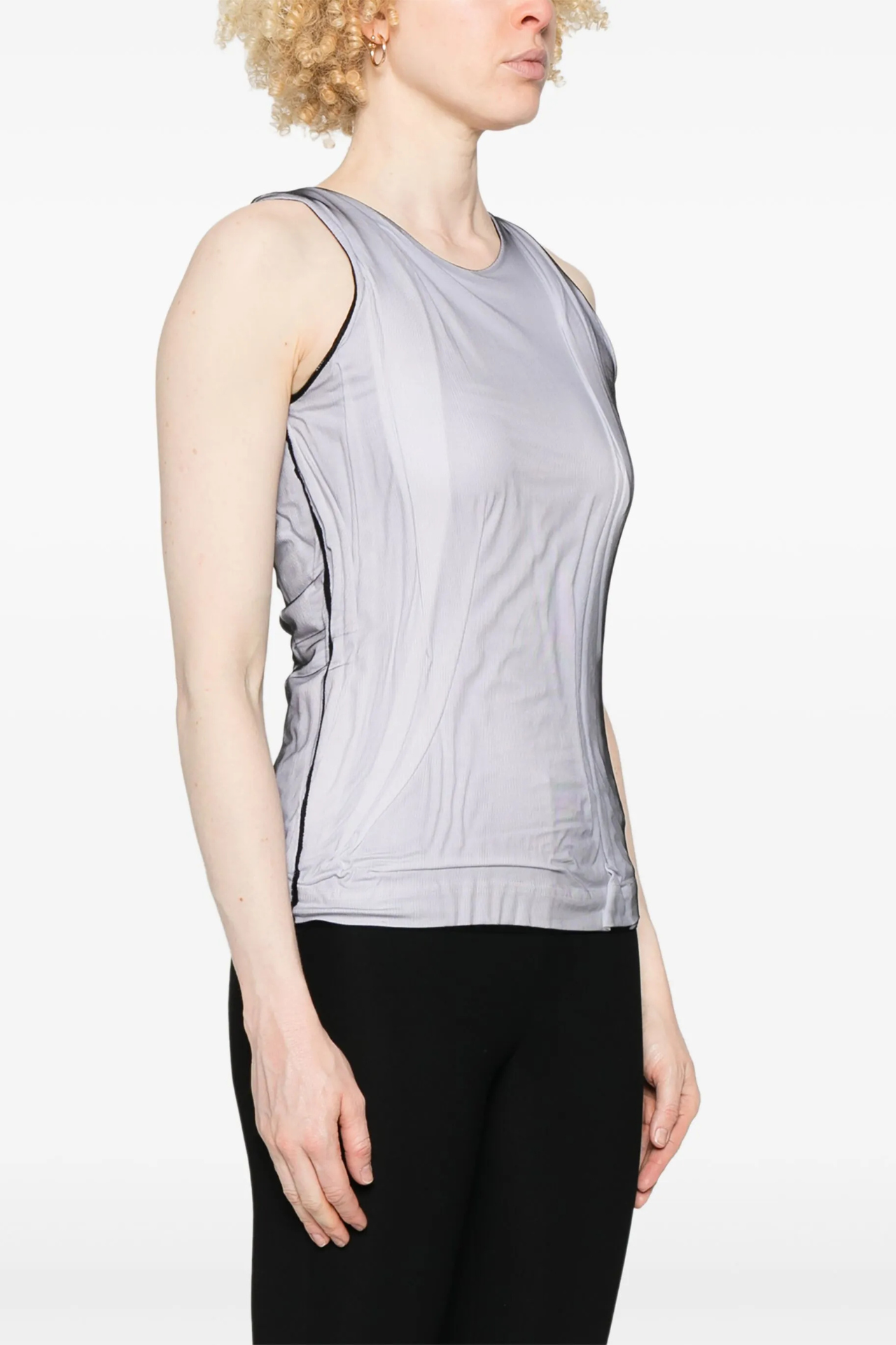 ALAINPAUL mesh-overlay tank top