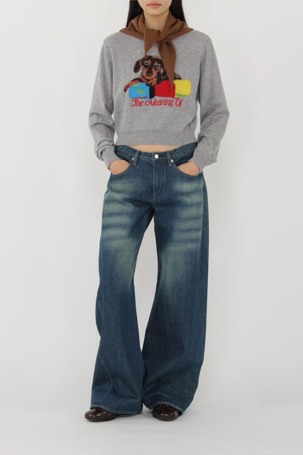 High-Waist Slim Sweater TMO25AWKN06LGR