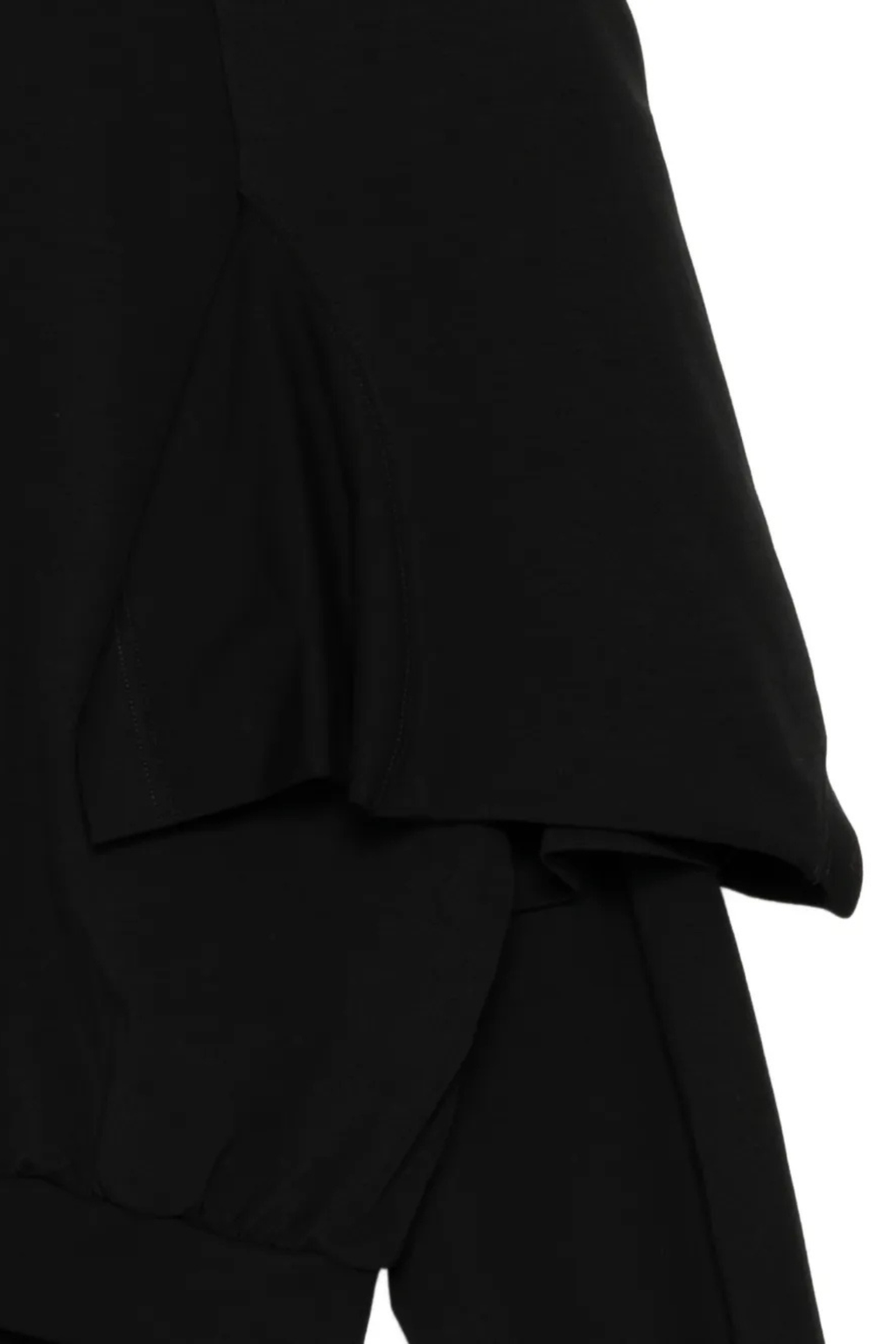 Alainpaul hanging ruffled hoodie Black