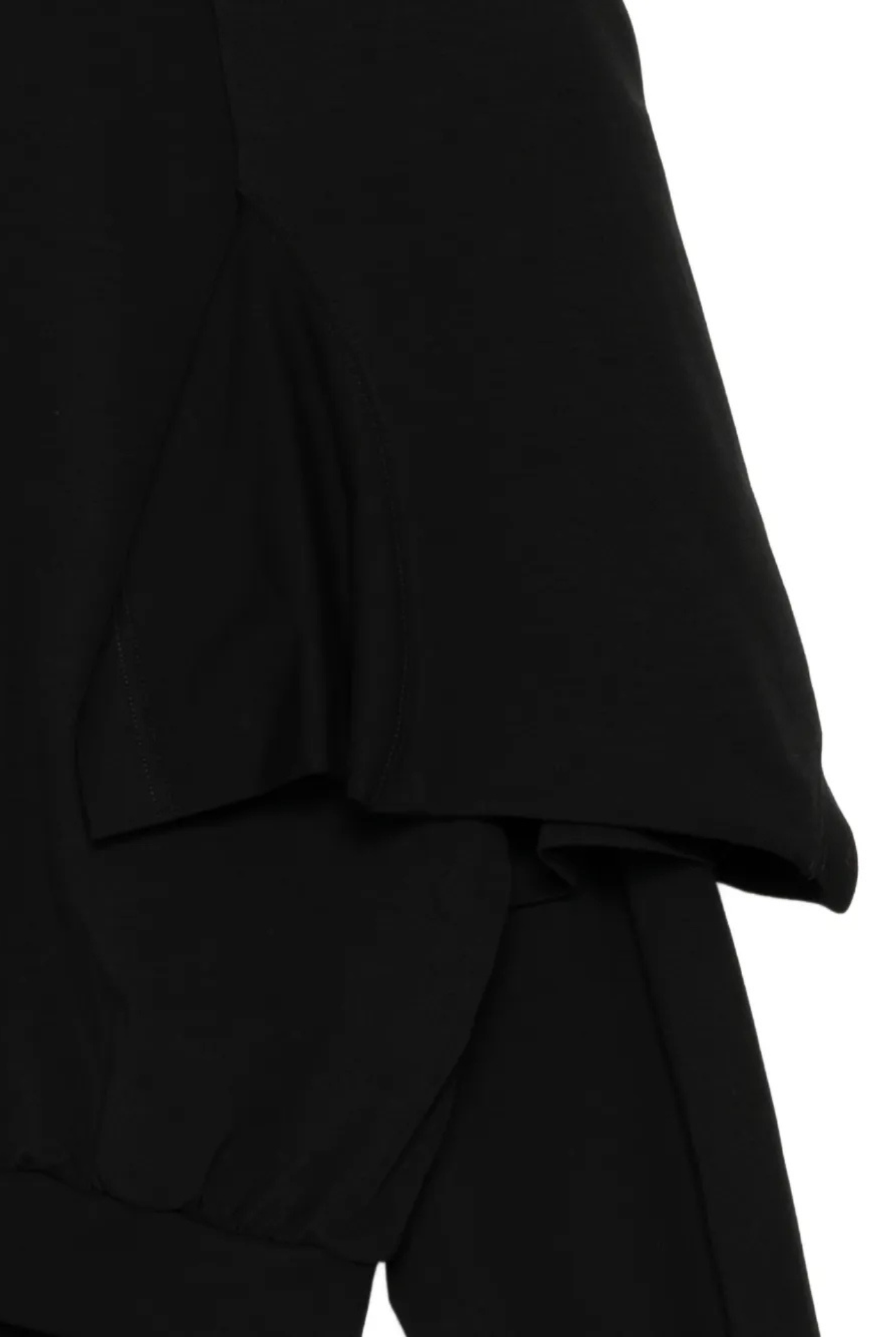 Alainpaul hanging ruffled hoodie Black