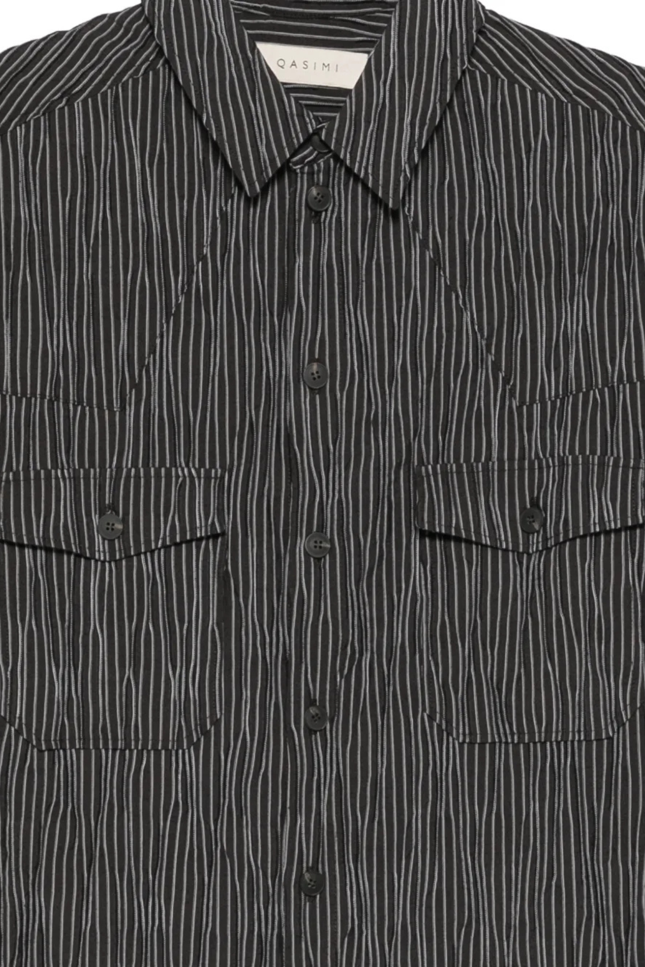 Qasimi striped pocket shirt