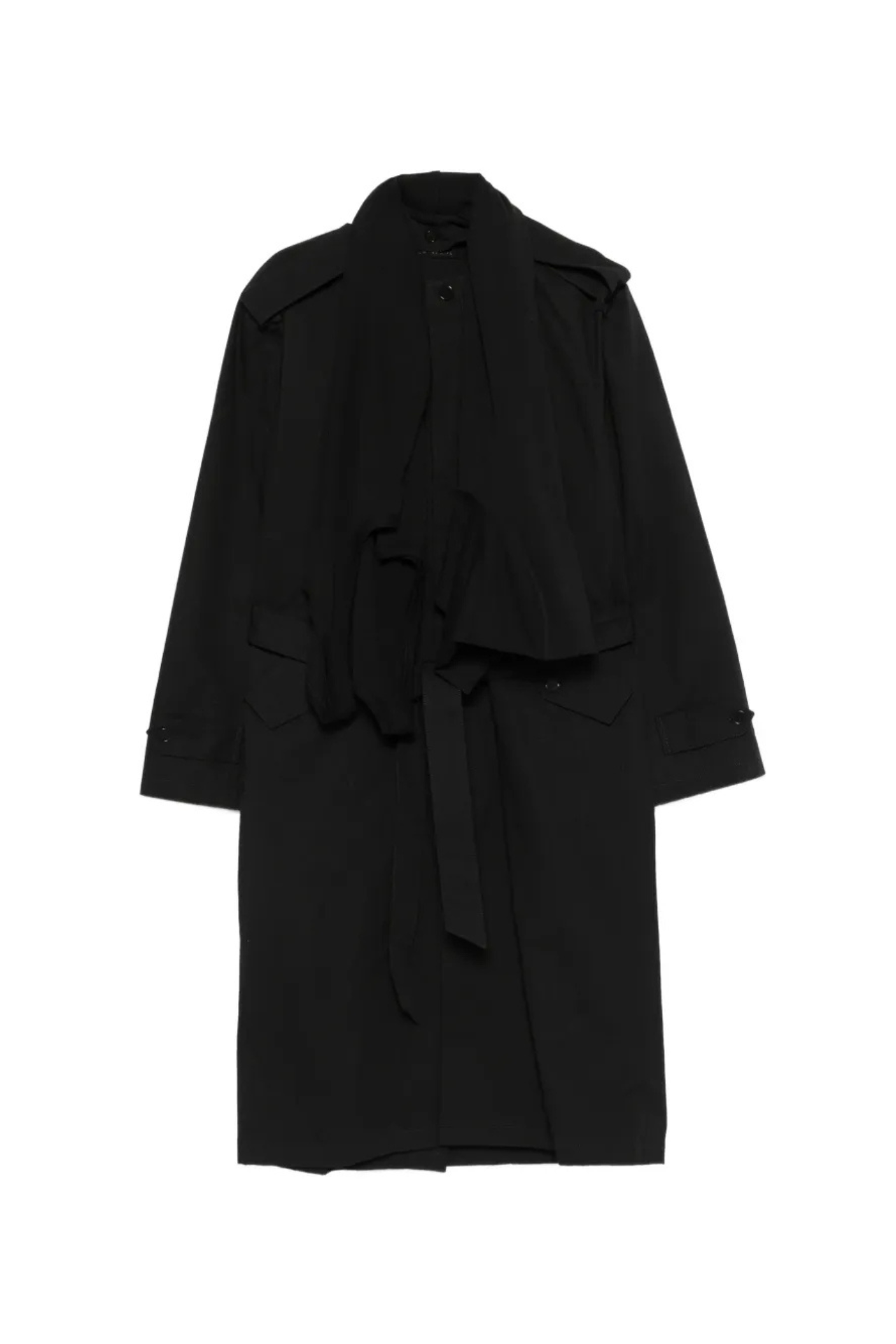 Alainpaul draped belted trench coat