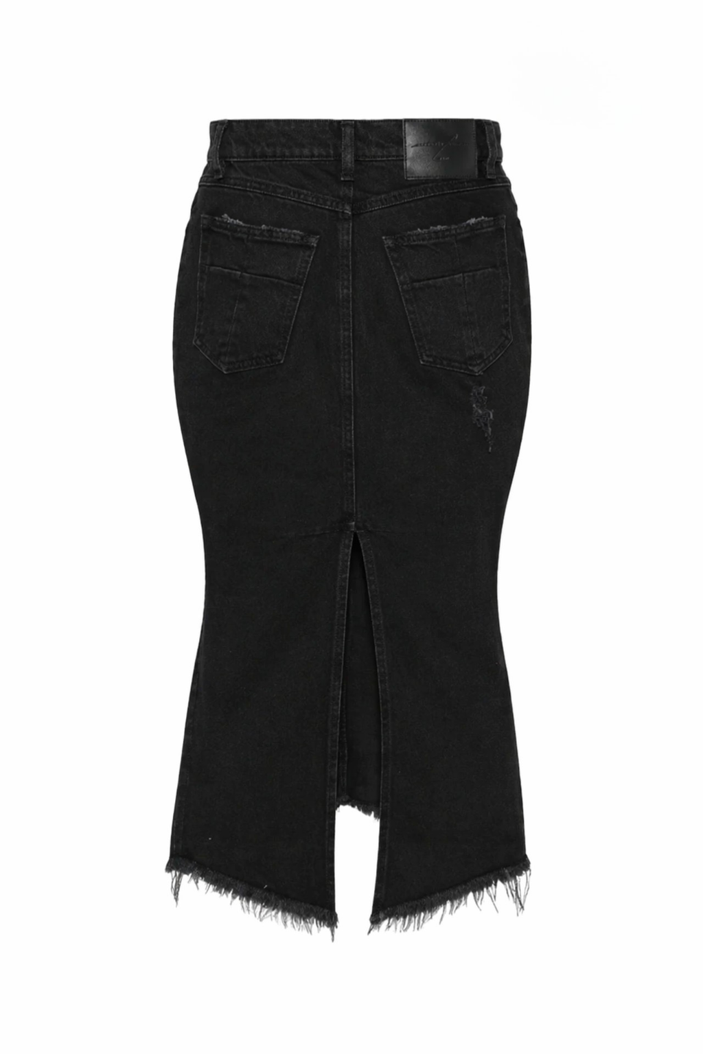 Matières Fécales  Distressed frayed midi skirt