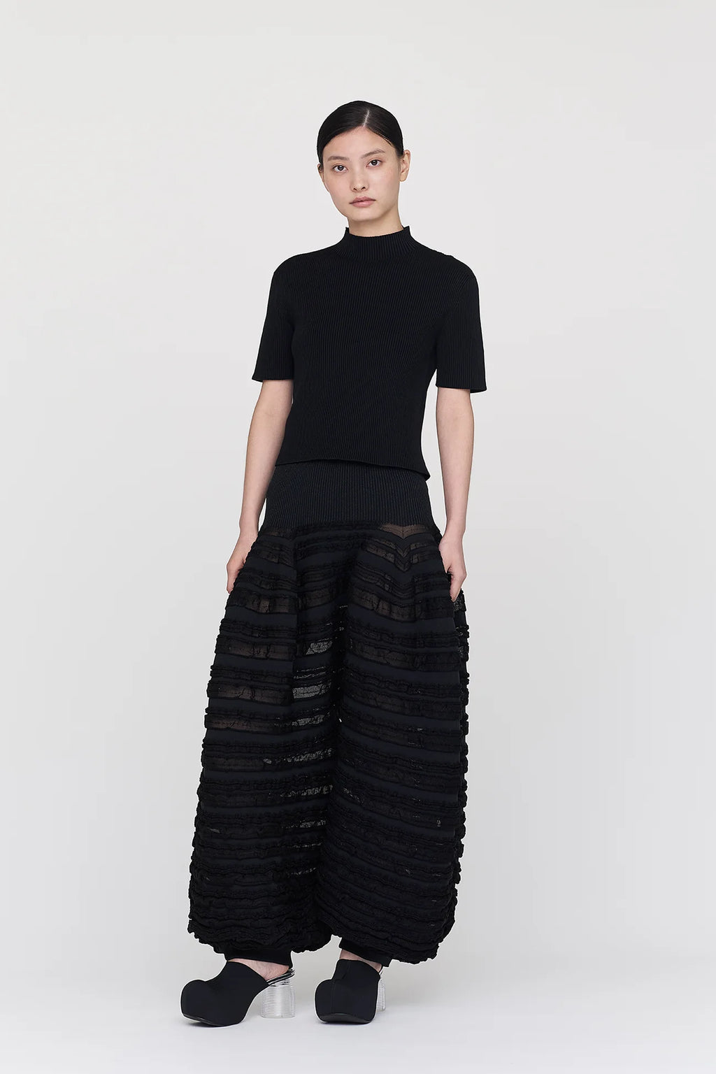 CFCL Pottery Swell Glitter Ballon Pants Black