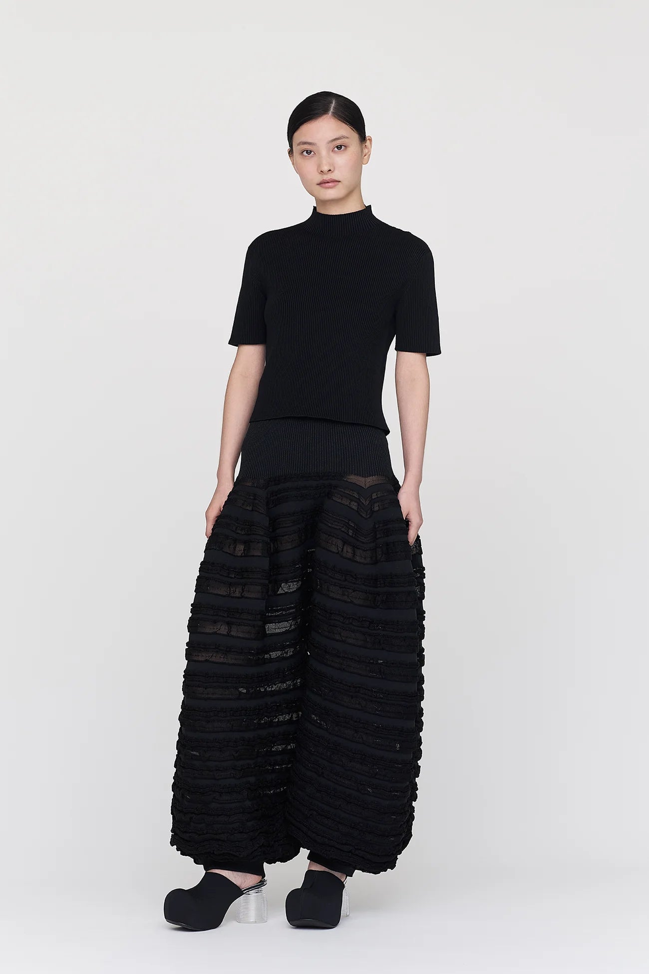 CFCL Pottery Swell Glitter Ballon Pants Black