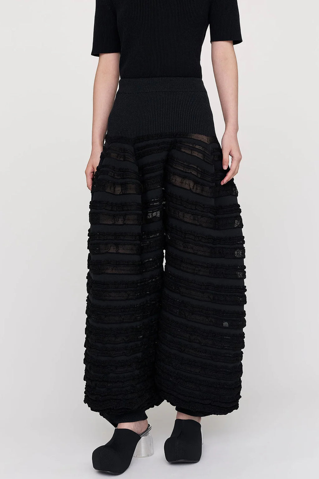 CFCL Pottery Swell Glitter Ballon Pants Black