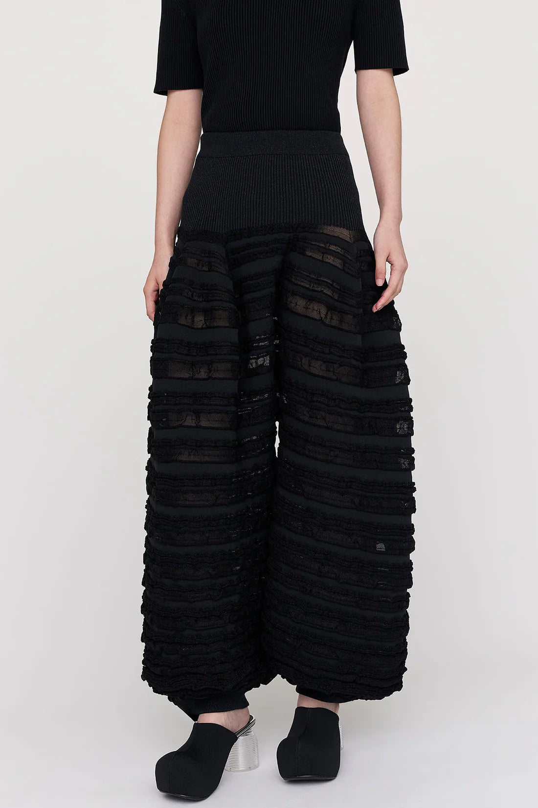 CFCL Pottery Swell Glitter Ballon Pants Black