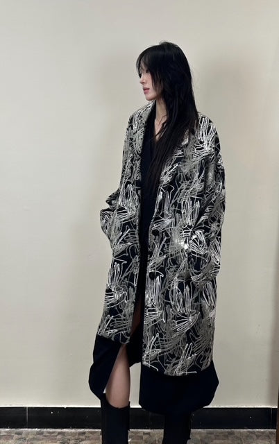 C515 Abstract Thread Coat