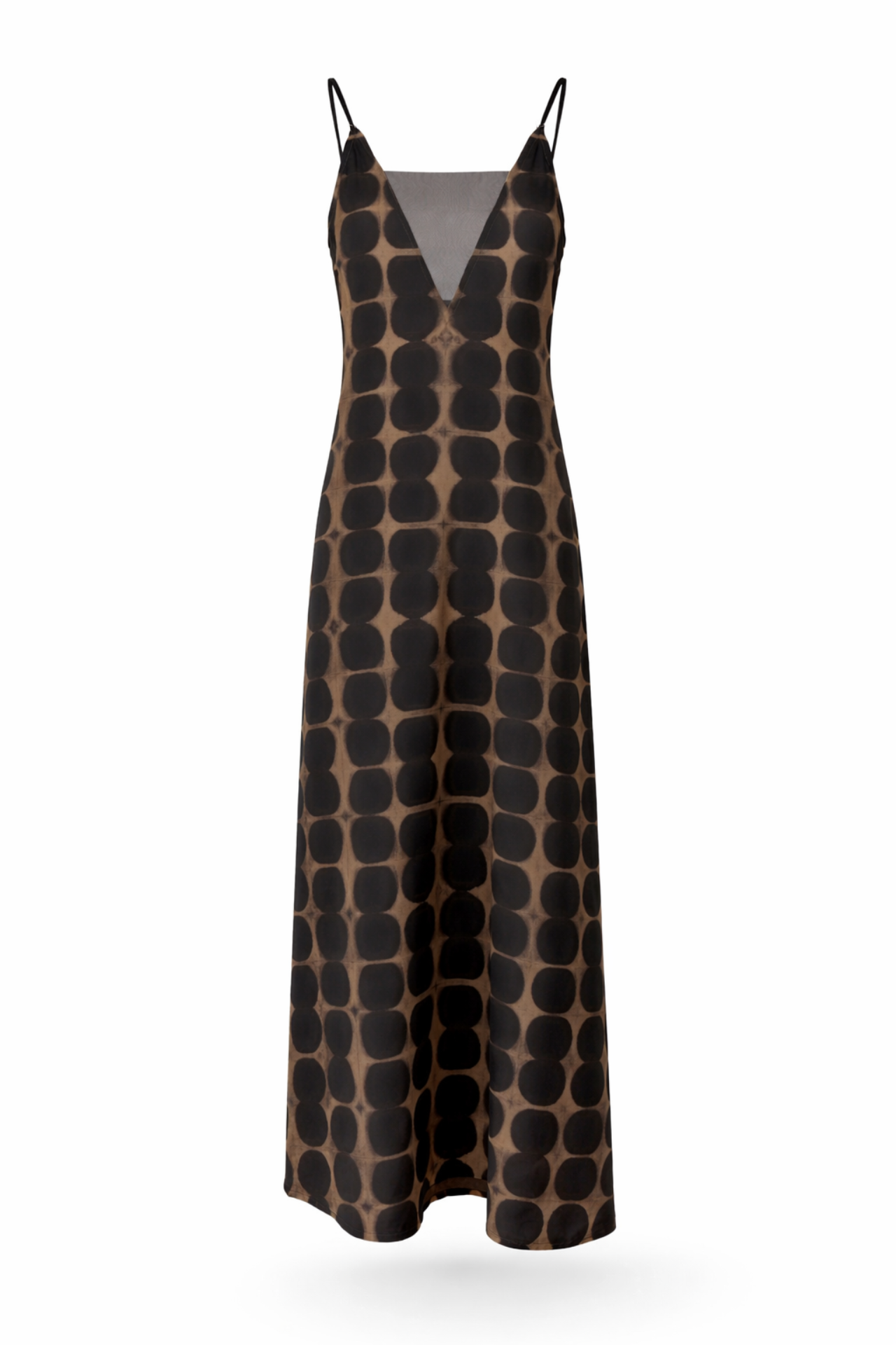 By Cookie H. A354 Dress Pattern Print Brown M / Brown