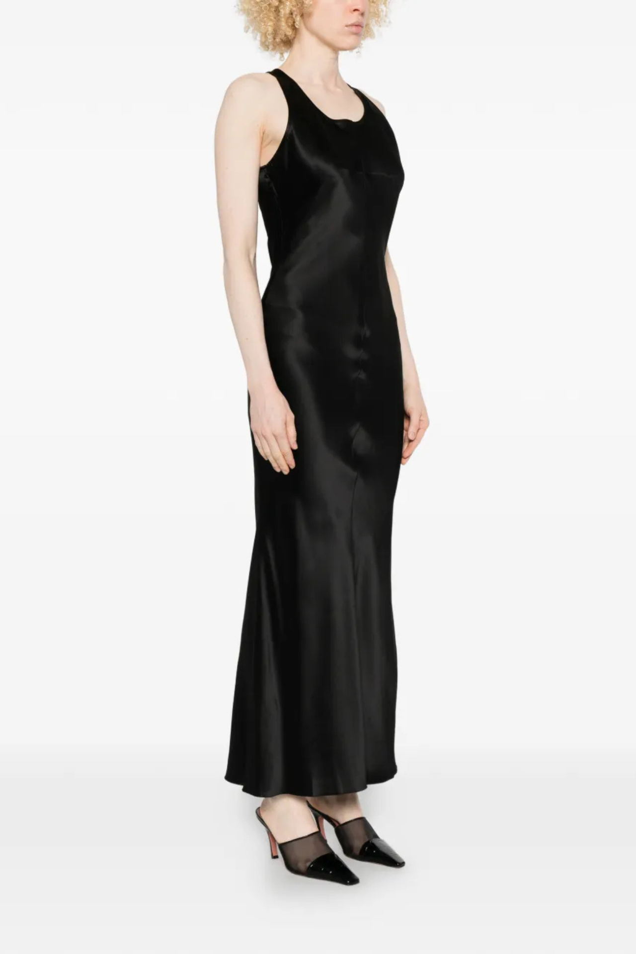 Matières Fécales Rose Slip Dress Black