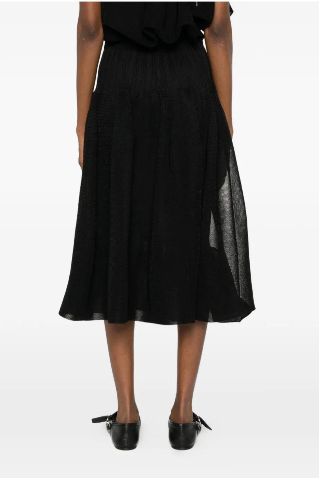CFCL Overwrapped Pottery Skirt Black