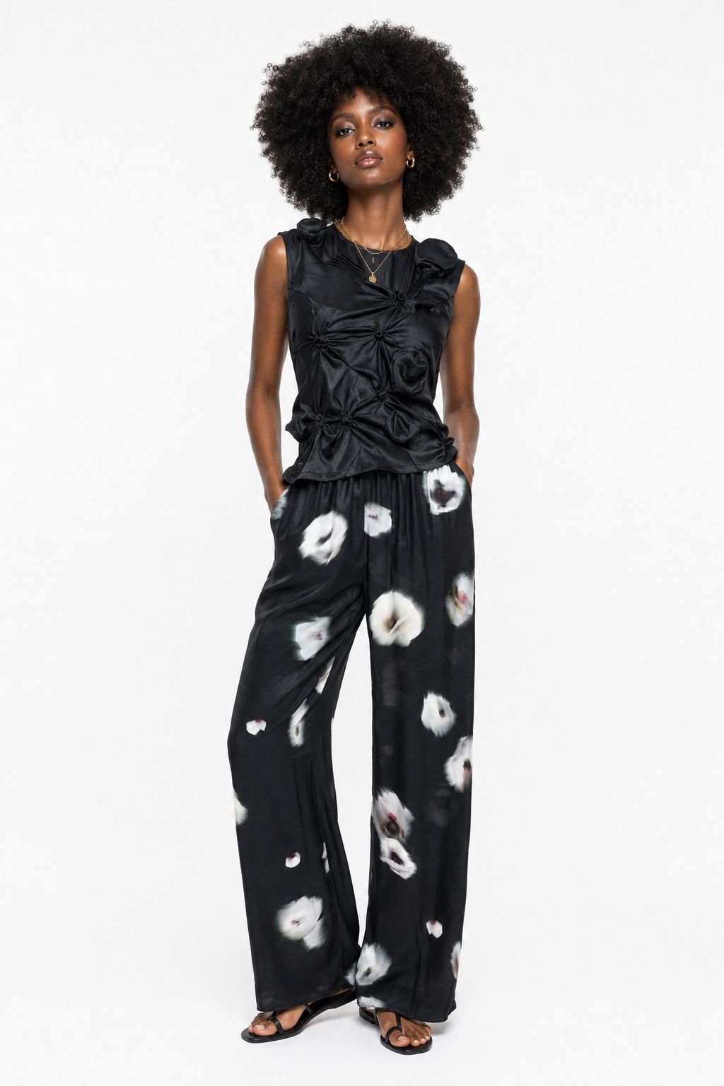 Alainpaul Floral Wide-Leg Trousers