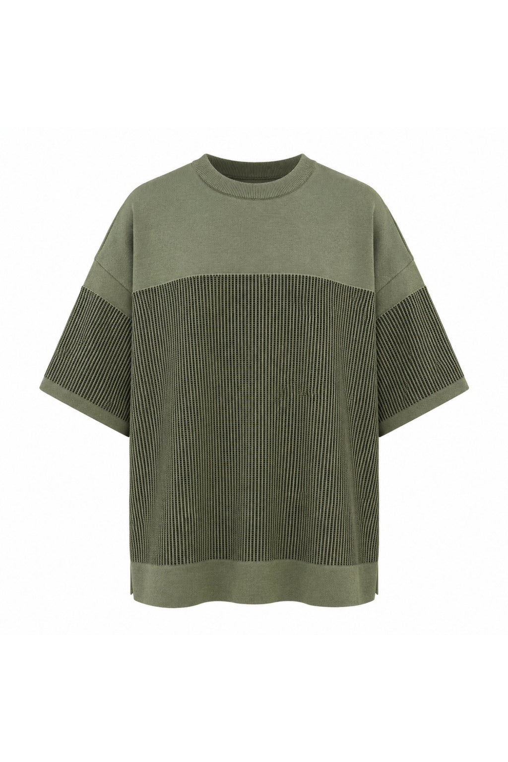 CFCL Waffle Lucent Short Sleeve Tee Green