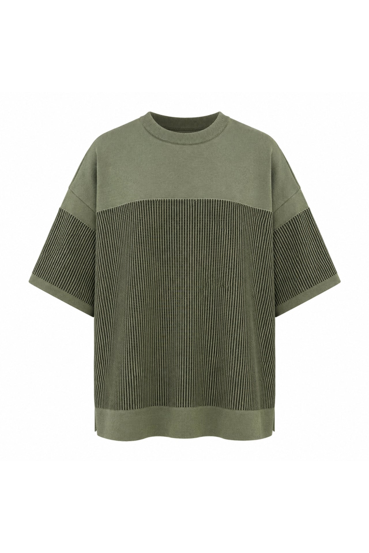 CFCL Waffle Lucent Short Sleeve Tee Green